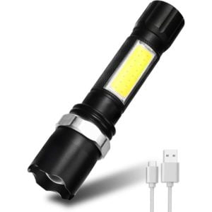 Rechargeable LED flashlight 600 lm, 3 modes, IPX5 waterproof