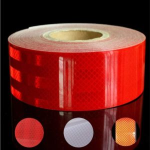 Reflective Tape, 45M 5cm Waterproof Reflective Stickers, Self Adhesive Safety Tape for Car Truck Camper Trailer Balance Strollers Helmets Red