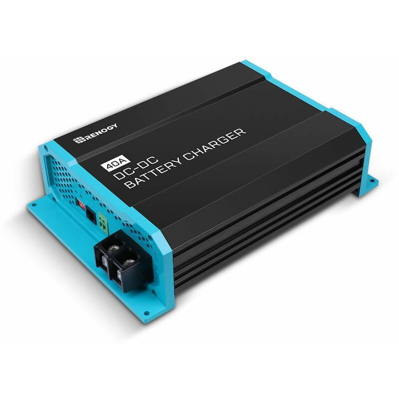 Renogy - 12V 40A dc to dc On-Board Battery Charger for Flooded, Gel, agm, and Lithium Batteries, Using Multi-stage Charging in RVs, Commercial