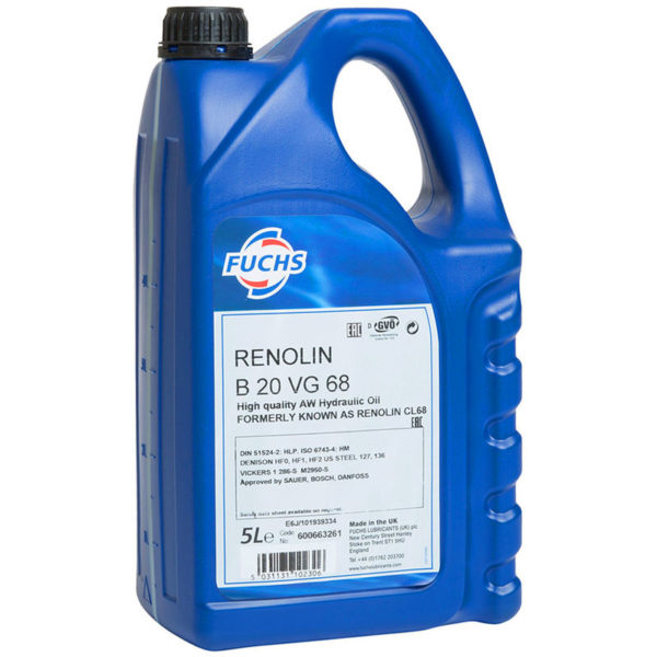 Renolin b aw Hydraulic Oil 5 Litre - Fuchs