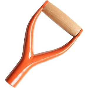 Replace Shovel Handle D-Type Plastic Shovel Snow Shovel Replacement Handle Metal Handle Shovel Tools for Flamboyant Garden Accessories - Orange
