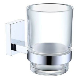 Resort Glass Tumbler And Holder - Chrome C17158 - Chrome - RAK