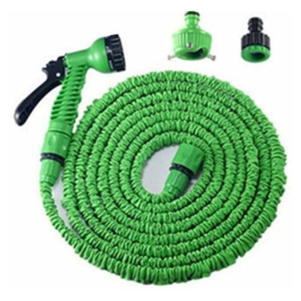 Rhafayre - Expandable Garden Hose with 7 Function Spray Nozzle, Telescopic Watering Hose Foldable Hose for Easy Home Storage(7.5M / 25FT in extension)