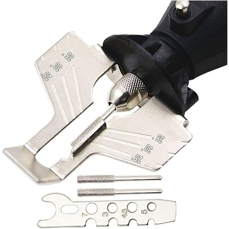 Rotary Saw Sharpening Kit for Electric Drill - Manual Sharpening Kit for Lawn Mower and Garden Tool - Fits Most Rotary Bits