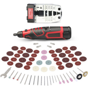 Rotary Tool 12V Cordless Multi Tool with 6 Variable Speed 5000-25000RPM 2.0Ah Battery Electric Grinder 74 Accessories for Cutting Sanding Carving