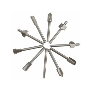 Router Bits, 10 Pieces 3mm 1/8" HSS Woodworking Cutters Router Bits Accessory Kit Rotary Multi-Tool Router Bits