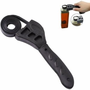 Rubber Strap Wrench Strap Wrench 500mm Multi-Tool Wrench Adjustable Rubber Strap Spanner Lid Pot Loosen Tool Sanitary Universal Oil Filter Wrench