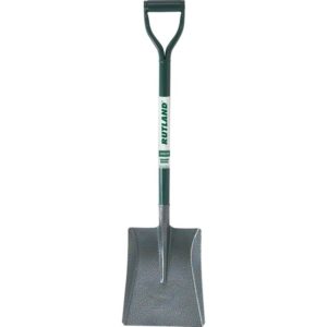 Rutland - Square Mouth Shovel, Carbon Steel, Metal Shaft