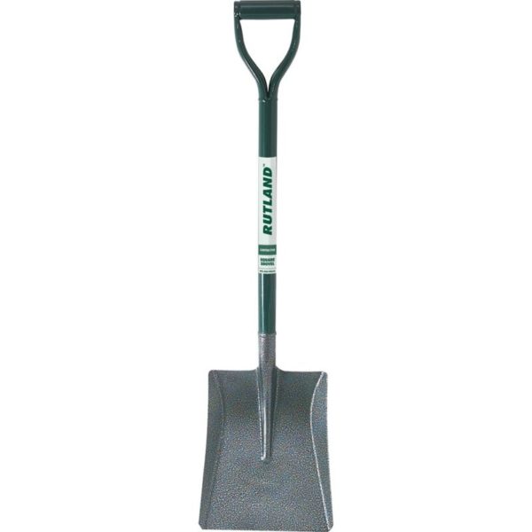 Rutland - Square Mouth Shovel, Carbon Steel, Metal Shaft