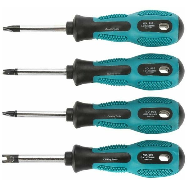 Screwdriver Set, U Fork Screwdriver 4pcs/set U Fork Screwdriver Magnetic Screwdriver Flat Screwdriver Multifunction Hand Tool Kit CR-V -