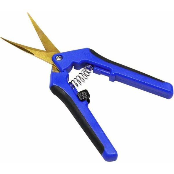 Secateurs Secateurs Secateurs with curved blades in blue stainless steel