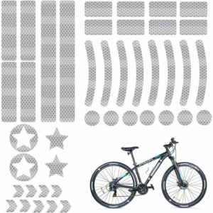 Self-adhesive reflective sticker (42 pieces) HiPerformance reflective tape set for safety marking of prams, bicycles, helmets with stickers