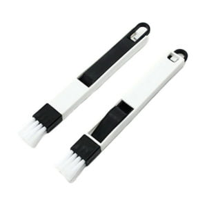 Set of 2 2 in 1 cleaning brushes for window slits, small ventilation slits, keyboard cleaning, mini shovel and brushes