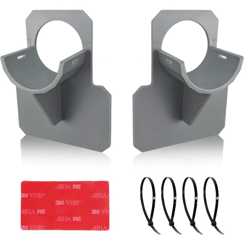 Set of 2 Pool hose support, pool adapter, gray pool accessories, for pool hoses within 38 mm