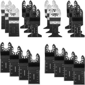 Set of 20 Universal Wood / Bimetal Multi Tool Oscillating Quick Release Saw Blades Oscillating Tool Soekavia