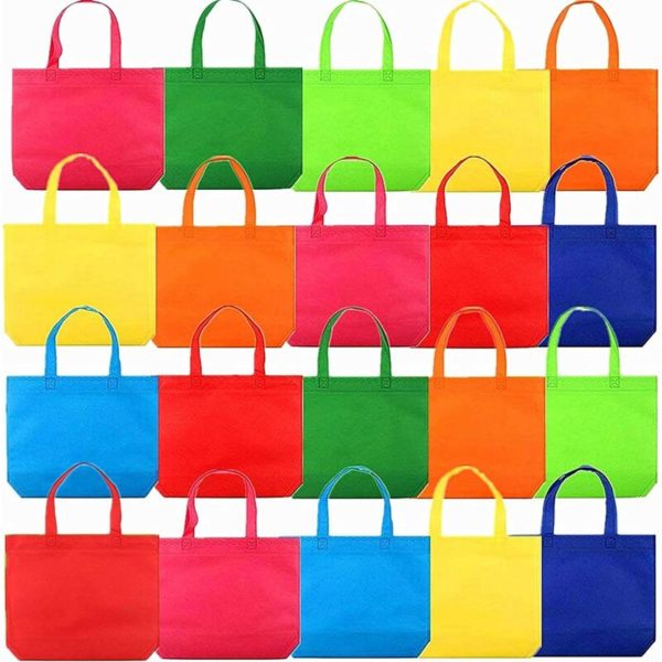 Set of 20 non-woven gift bags with handles colorful racing bags Bags for birthday gifts, collections, sweets, toys, do-it-yourself
