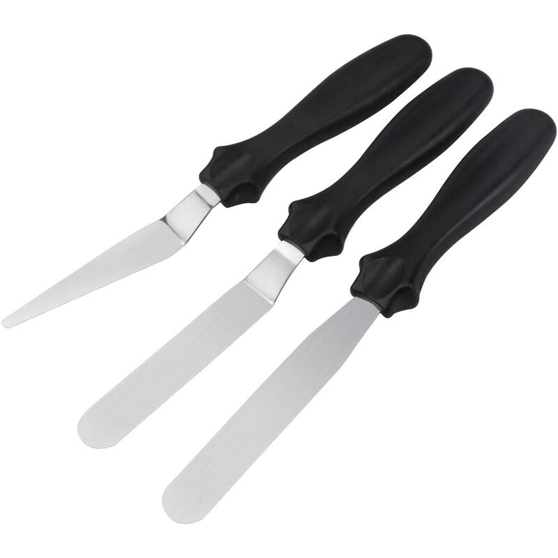 Set of 3 Angled Icing Spatula Angled Pastry Spatulas Cake Knives Small ...