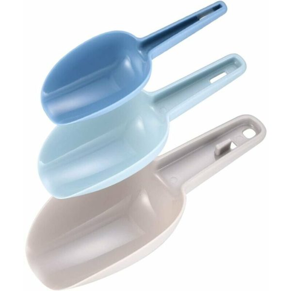 Set of 3 Kitchen Shovel, Kitchen Spoons, Plastic Food Shovel, Candy Flour Cereals Popcorn Dispenser