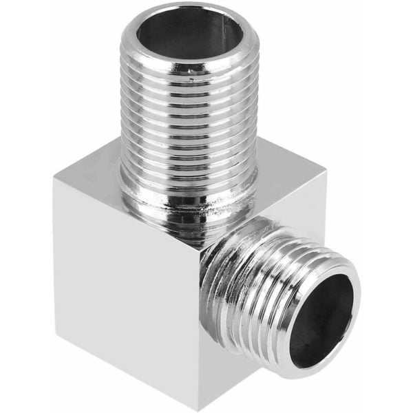 Shower Angle Wall Supply Shower Angle 90 Degree Elbow Faucet Wall Fittings Shower Accessories for Handheld Shower Chrome(1/2)