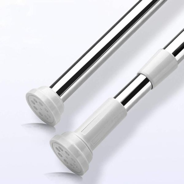Shower Curtain Rod Without Drilling 50-80 Extensible Shower Curtain Rod Shower Tension Rod Rod Telescopic Stainless Steel Rod