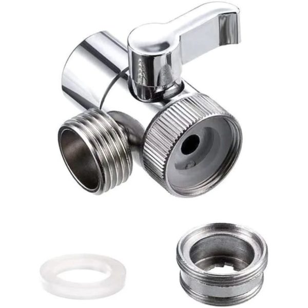 Shower Diverter 1 Piece 3 Way Faucet Shower Faucet Diverter Diverter Valve Shower System Shut Off Valve Faucet Replacement Part for Tub and Shower