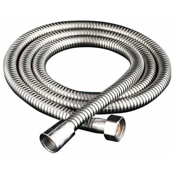 Shower Flexible 2M, Retractable Universal Shower Flexible, Shower Nozzle, Anti-Torsion Stainless Steel Flexible and Anti-Corrosion, Double Loop