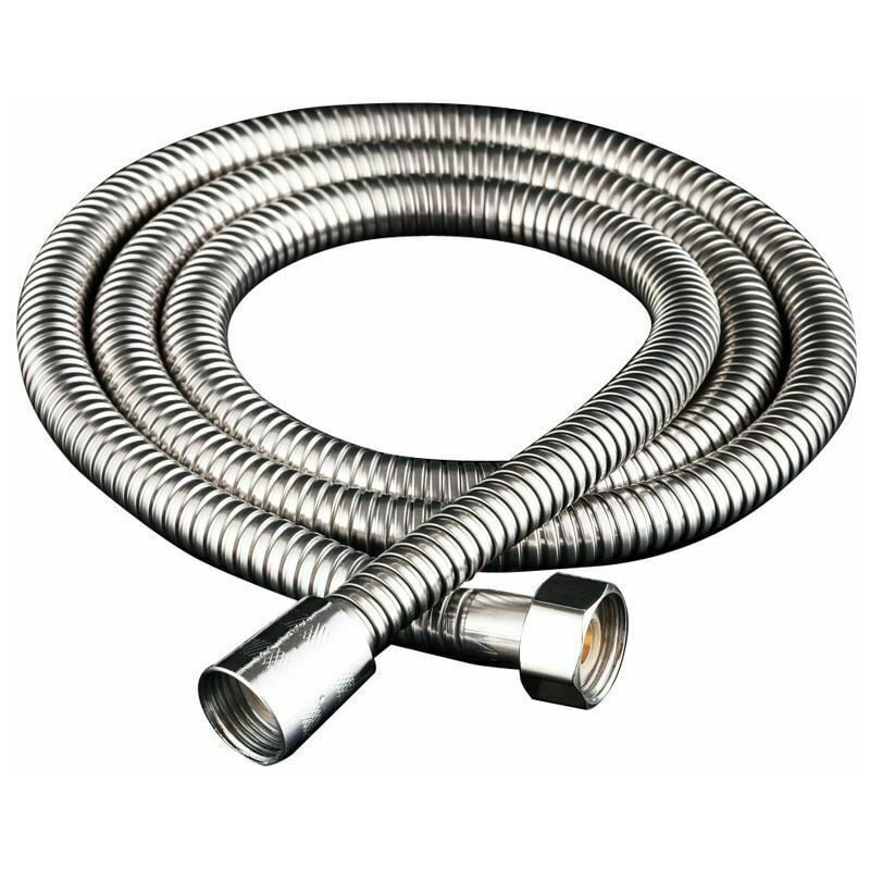 Shower Flexible 2M, Retractable Universal Shower Flexible, Shower Nozzle, Anti-Torsion Stainless Steel Flexible and Anti-Corrosion, Double Loop