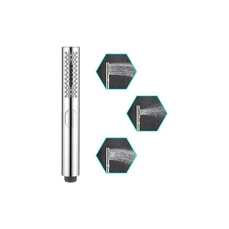 Shower Head, Hand Held Shower Head, Bathroom Shower Head, 3 Function Round Shower Faucet, High Pressure Shower Cloth Washer with Cleaning Nozzle,
