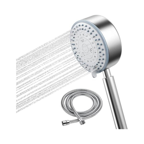 Shower Head, Water Saving Shower Head with 1.5M Hose High Pressure Water Saving Bath Shower Head 304 Stainless Steel Easy Installation and Cleaning