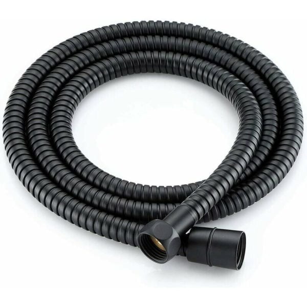 Shower Hose Stainless Steel Shower 1.5 Meters Anti-Torsion For Hand Shower, Head Shower, Black