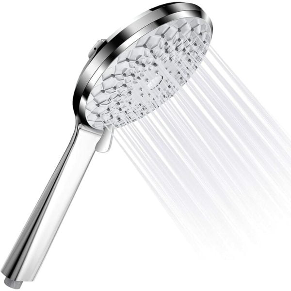 Shower head 6 types of jets, Silver, (�DCH7002CP)