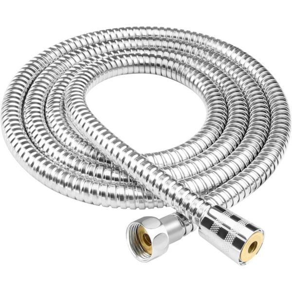 Shower hoses 2m stainless steel shower hose 78 inch Extra long shower hose Replace chrome with brass nuts