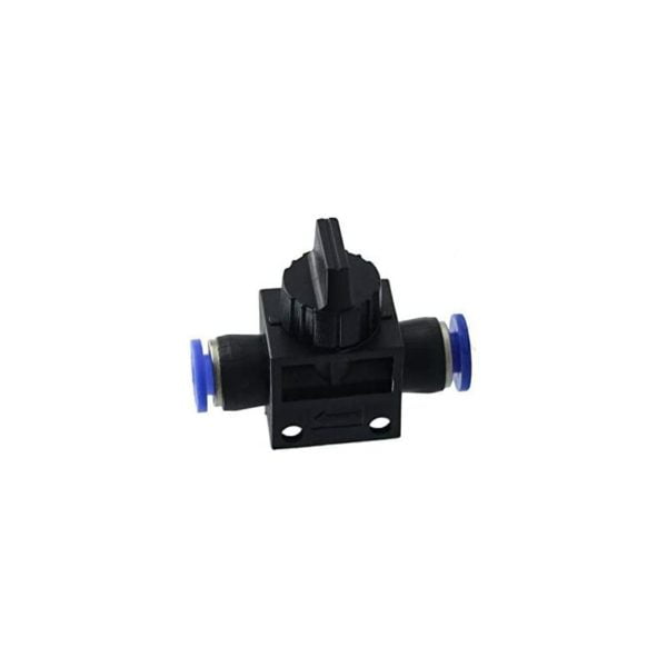 Shut-off valve for pneumatics - Quick connector for air, water, vacuum (6 mm, 1 piece)