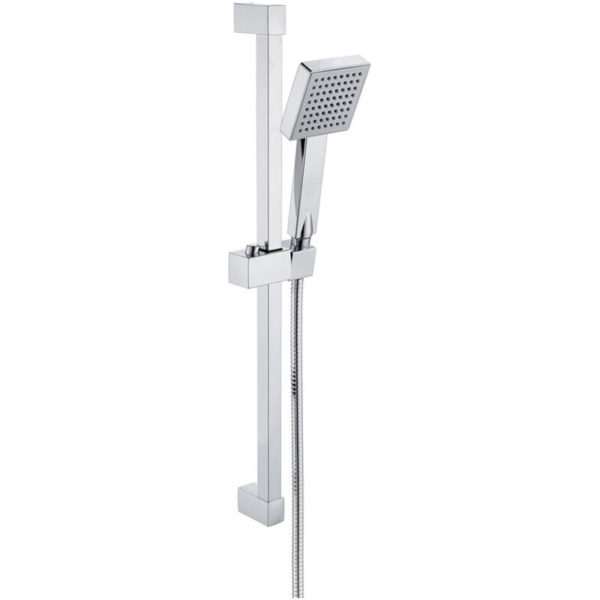 Signature - Square Shower Slide Rail Kit with Single Function Handset - Stainless Steel