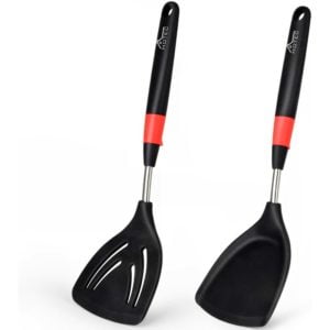 Silicone Spatula Cooking Shovels Wok Spatula Heat Resistant Soft Rubber Non-stick Cookware Dishwasher Safe 37cm