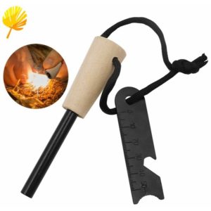Simple And Effective Flint Survival Lighter Type Fire Starter - Multi-Tool Scraper Outdoor Camping Firearms Wilderness Survival Tools