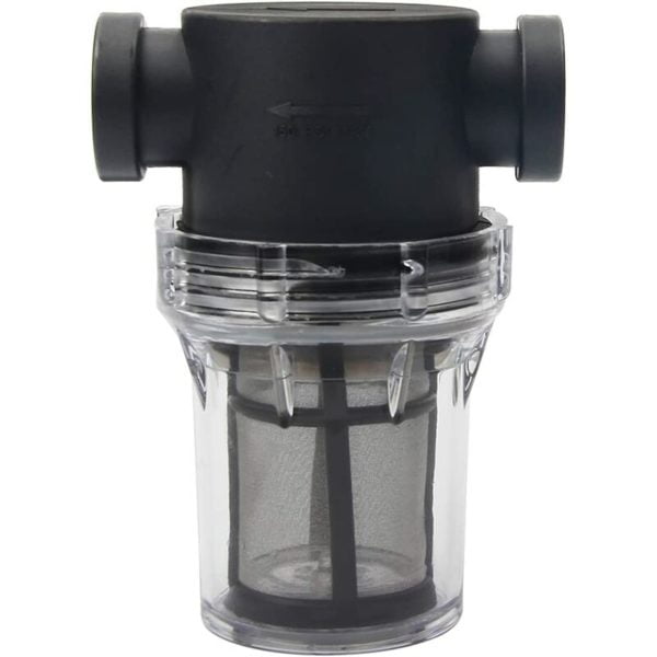 Sinolofty Pipeline Water Pump Filter 1/2'' with 100 mesh stainless steel strainer, inline mesh filter for garden watering