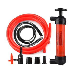 Siphon Pump for Transferring or Inflating Oil Gasoline Diesel Bicycle Mattress, Red