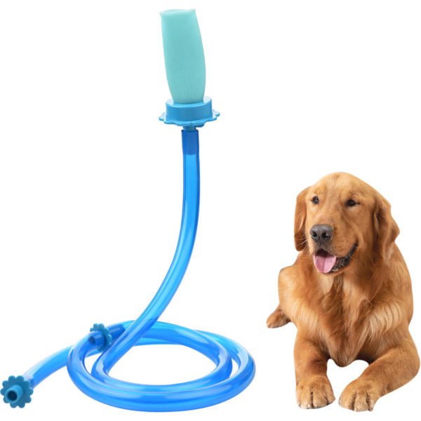 Slip-on Dog Wash Hose Attachment Handheld Pet Shower Hose for Showerhead Sink 5FT Hose Length Fits Up to 6 Inch Diameter Heads