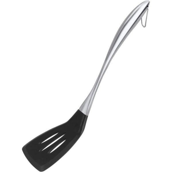 Slotted Spatula, Non-Stick Flexible Silicone Spatula with Durable Stainless Steel Handle, Cooking Shovel for Fish, Eggs, Omelets, Pancakes, Burgers,
