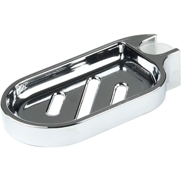 Soap Holder for Shower, Plastic Bathroom Clip abs Soap Dish Fit Shower Rail Diameter 22mm