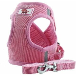 Soft Harness Vest Training Mesh Fabric Dog Vest Harness for Puppies, Cats, Small Pets PS042 (S, Pink)