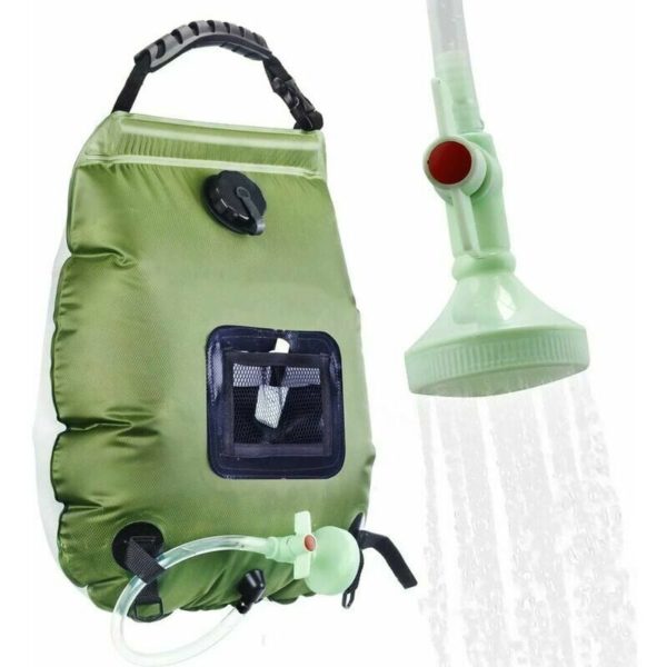 Solar Energy Collection Shower Bag Portable Shower Bag Camping Shower Bag 20l Bath Water Bag - - Flkwoh