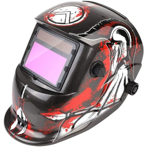 Solar Powered Welding Helmet Automatic Darkening and Eye-protecting Mask Shield Knight Design