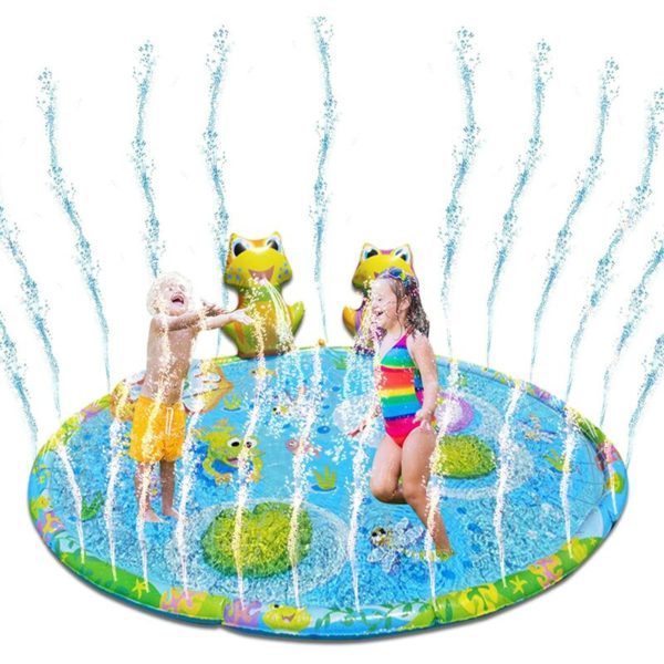 Splash pad, sprinkler for kids dogs, pool shallow baby kiddie, outdoor toys aquatic toys for kids, outdoor toys for toddlers, 55.91x40.16in