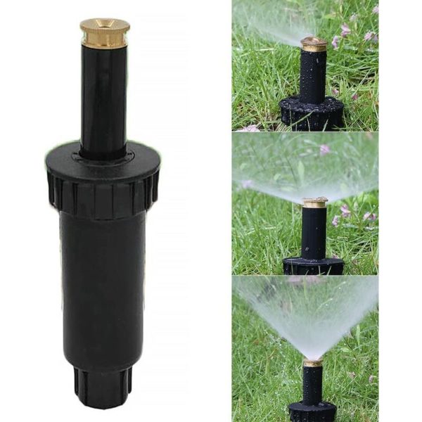 Spray Nozzle, 180 Degree Adjustable Retractable Nozzle, Automatic Retractable Irrigation Nozzle, Lawn Garden Sprinkler System, 180 Degree