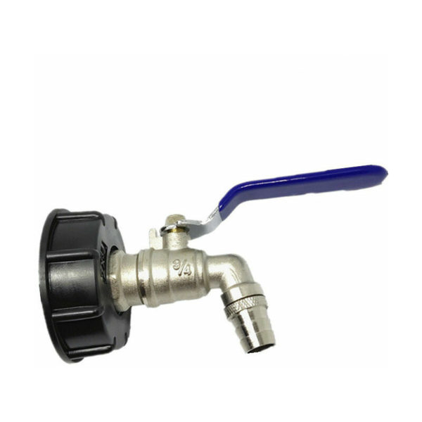 Sprinkler System Fitting Tank Adapter Valve Faucet Hose Connector Brass Tone Barrel Faucet Adapter Fitting - Blue