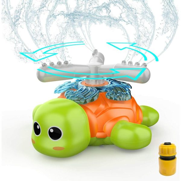 Sprinkler Toy Rotating Turtle Sprinkler Toy Water Spray Toy Summer Spring Sprinkler for Kids Garden Lawn Outdoor Play