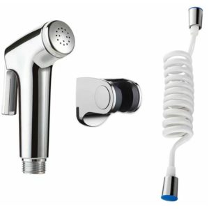Stainless Steel Bidet -BR-Vie With 150cm Telescopic ABS Shower Hose - Spray Kit For- 3 Pack For Water Pipes, Toilet, Bidet, Bathroom