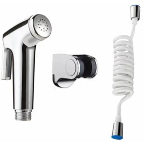 Stainless Steel Bidet -BR-Vie With 150cm Telescopic abs Shower Hose - Spray Kit For- 3 Pack For Water Pipes, Toilet, Bidet, Bathroom